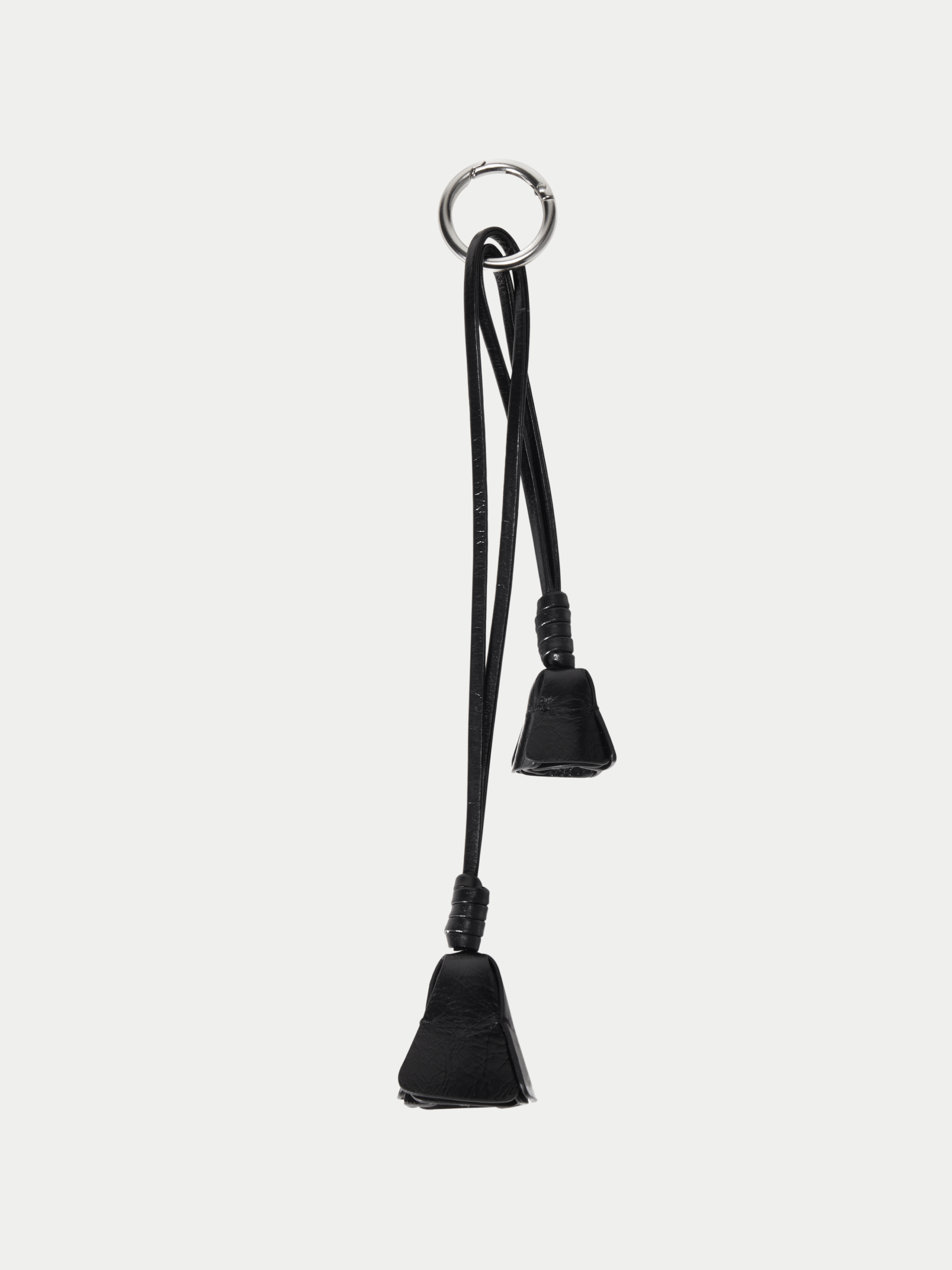 Bag Charm - Black Flower