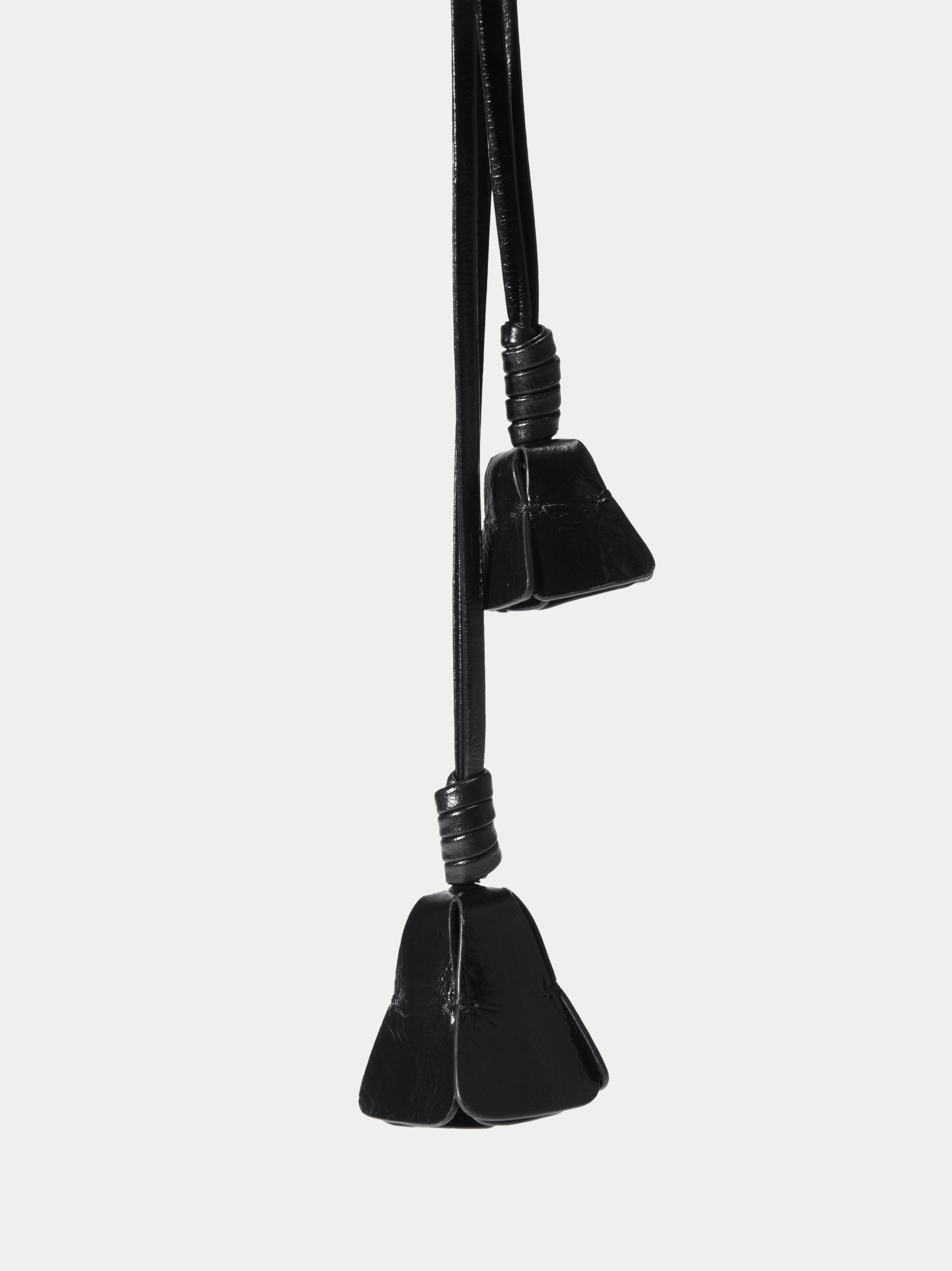 Bag Charm - Black Flower