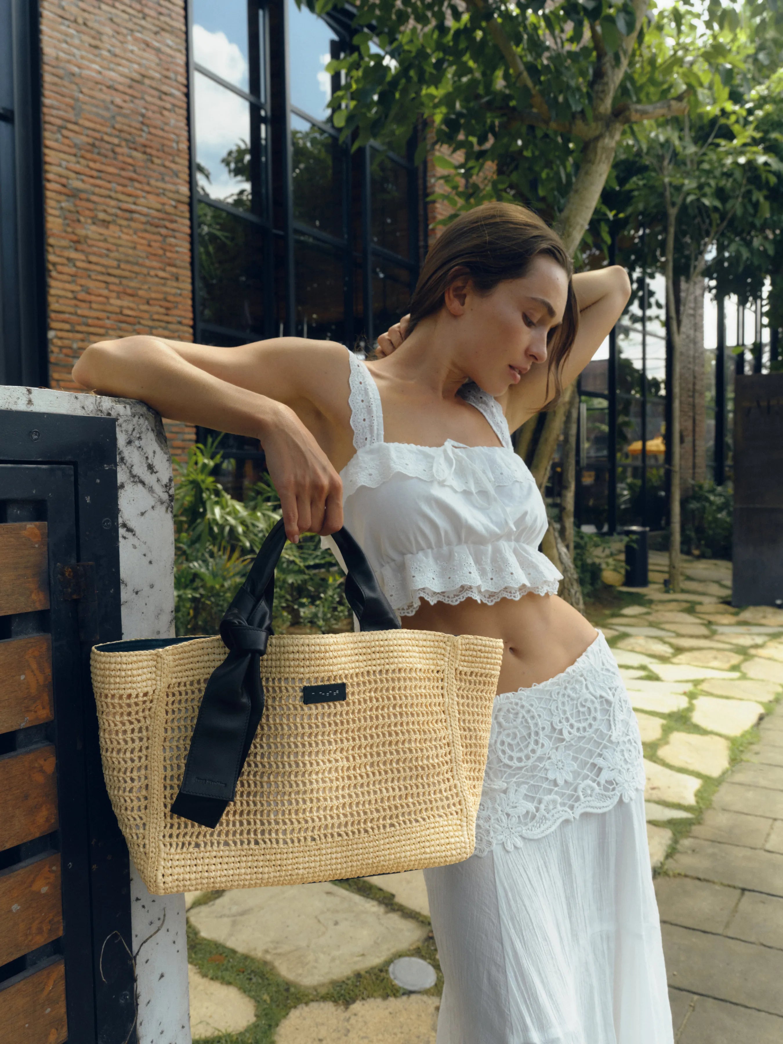 Capture Raffia Tote Bag