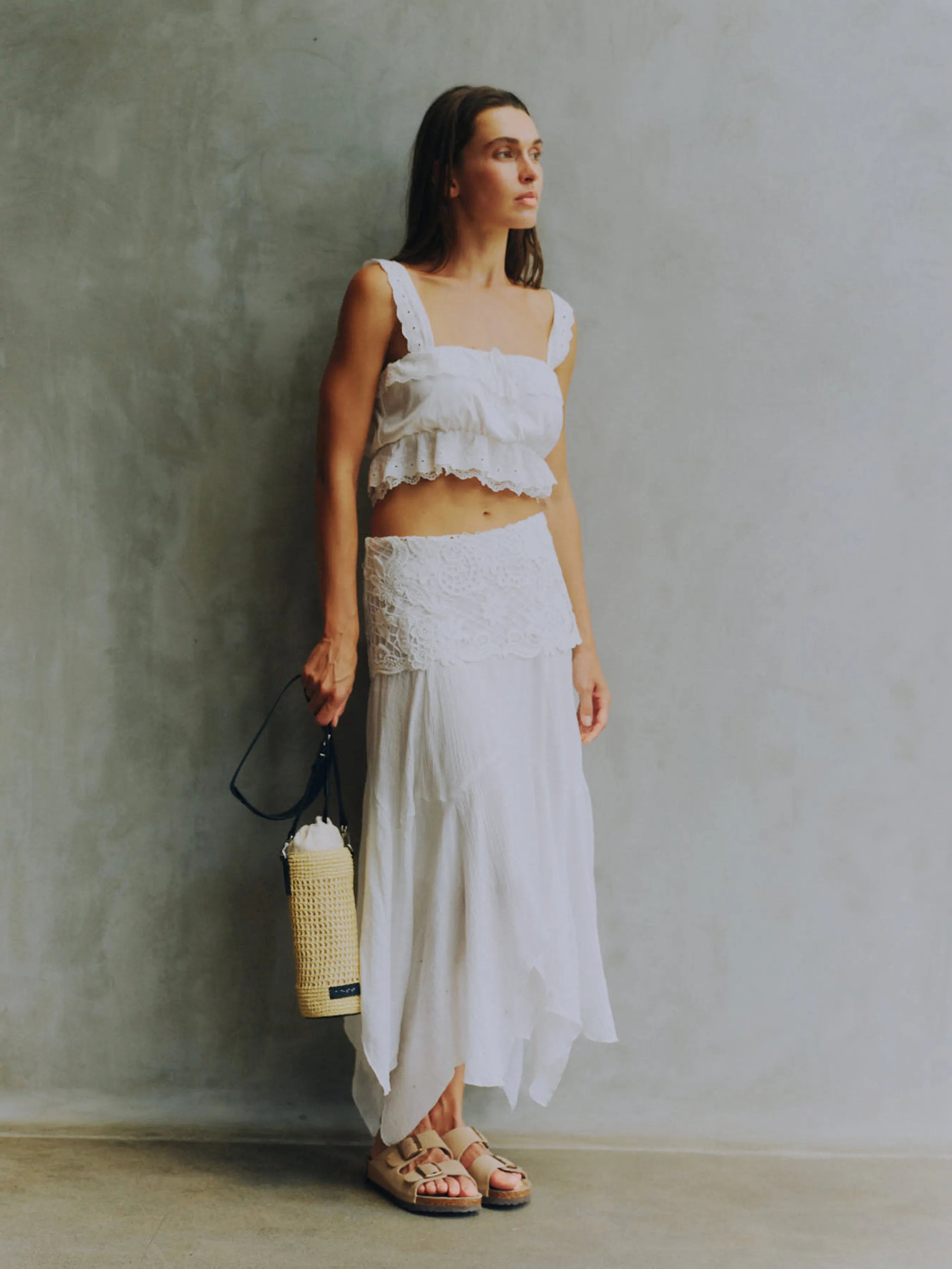 Capture Raffia Bottle Bag
