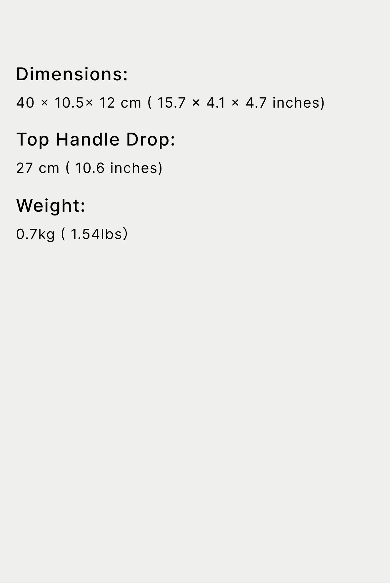 Specifications